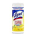 Lysol® Disinfecting Wipes, Lemon & Lime Blossom Scent, Tub Of 35