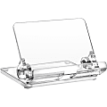 Kantek Acrylic Mobile Phone Stand - Portrait, Landscape - Acrylic - Clear - Adjustable Angle, Foldable, Non-skid Feet - 1 Each