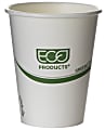 Eco-Products GreenStripe PLA Hot Cups, 8 Oz, 100% Recycled, White/Green, Pack Of 1,000 Cups