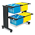 Safco® Muv™ Filing Cart, Dual Width, 28 7/8"H x 36 3/4"W x 17 1/4"D, Black/Oak 1 thumbnail image