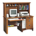 Sauder® Mission Computer Desk With Hutch And Lower Shelf, 57 1/4"H x 59 1/2"W x 23 1/2"D, Fruitwood 1 thumbnail image