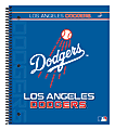 Markings by C.R. Gibson® Notebook, 9 1/8" x 11", 3 Subject, College Ruled, 300 Pages (150 Sheets), Los Angeles Dodgers