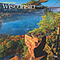2025 BrownTrout Wisconsin Wild & Scenic Monthly Plastic-Free Square Wall Calendar, 12" x 12", American States, January to December 2025, 9781975475956 1 thumbnail image