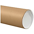 Partners Brand Jumbo Mailing Tubes, 6" x 72", 80% Recycled, Kraft, Case Of 10