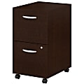 Bush Business Furniture Components 21"D Vertical 2-Drawer Mobile File Cabinet, Mocha Cherry, Standard Delivery – Partially Assembled