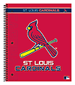 Markings by C.R. Gibson® Notebook, 9 1/8" x 11", 3 Subject, College Ruled, 300 Pages (150 Sheets), St. Louis Cardinals