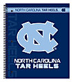 Markings by C.R. Gibson® Notebook, 9 1/8" x 11", 3 Subject, College Ruled, 300 Pages (150 Sheets), North Carolina Tar Heels