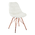 Ave Six Langdon Chair, White/Rose Gold