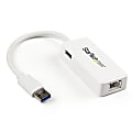 StarTech.com USB 3.0 To Gigabit Ethernet Adapter NIC With USB Port, White 1 thumbnail image