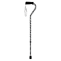 DMI® Designer Adjustable Offset-Handle Aluminum Cane, 30" - 39", Zebra