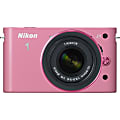 Nikon 1 J1 10.0-Megapixel Digital SLR Camera Pink With Interchangeable Lens System 1 thumbnail image
