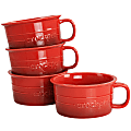 Crock Pot Appleton Stoneware 4-Piece Soup Mug Set, 24 Oz, Gradient Red 1 thumbnail image