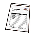 C-Line® Stitched Vinyl Shop Ticket Holders, 8 1/2" x 11", Clear, Box Of 25