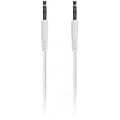 iEssentials 3.3ft Flat Colored 3.5mm Aux Cable-White - 3.28 ft Mini-phone Audio Cable for Cellular Phone, Tablet PC, Audio Device, iPhone, iPod - First End: 1 x Mini-phone Audio - Male - Second End: 1 x Mini-phone Audio - Male - Extension Cable - White