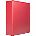 Business Source Red D-ring Binder - 3" Binder Capacity - Letter - 8 1/2"x11" Sheet Size - D-Ring Fastener(s) - 4 Pocket(s) - Polypropylene - Red 1 thumbnail image