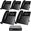 XBLUE QB1 Advanced Business Communications System Bundle With (5) IP8g Telephones, Black 1 thumbnail image