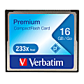 Verbatim 16GB 233X Premium CompactFlash Memory Card - 1 Card/1 Pack - 233x Memory Speed