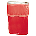 Amscan Pop-Up Plastic Trash Fling Bins, 13 Gallons, Apple Red, Pack Of 3 Bins