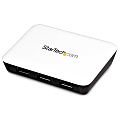 StarTech.com USB 3.0 to Gigabit Ethernet NIC Network Adapter with 3 Port Hub - WhiteSuperSpeed USB 3.0 port 1 thumbnail image
