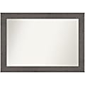 Amanti Art Non-Beveled Rectangle Framed Bathroom Wall Mirror, 29-1/2" x 41-1/2", Rustic Plank Gray 1 thumbnail image