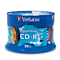 Verbatim® 700 MB 80-Minute Digital Vinyl CD-R Media Spindle, Retro Colors, Pack Of 50 Discs, VTM94587 1 thumbnail image