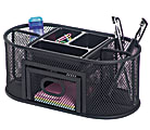 Office Depot® Brand Mesh Oval Desk Organizer, Black