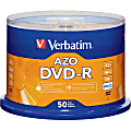 Verbatim® DVD-R Recordable Media, With Spindle, 4.7GB/120 Minutes, Pack Of 50