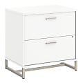 Bush Business Furniture Method 29-3/4"W x 19-3/4"D Lateral 2-Drawer File Cabinet, White, Standard Delivery 1 thumbnail image