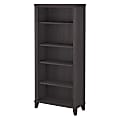 Bush Business Furniture Somerset 66"H 5-Shelf Bookcase, Storm Gray, Standard Delivery