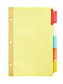 Office Depot® Brand Mini Insertable Dividers With Tabs, 5 1/2" x 8 1/2", Assorted Colors, 5-Tab