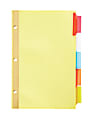 Office Depot® Brand Mini Insertable Dividers With Tabs, 5 1/2" x 8 1/2", Assorted Colors, 5-Tab 1 thumbnail image
