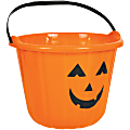 Amscan Halloween Jack-O-Lantern Buckets, 8-3/4" x 6-1/2", Orange, Pack Of 6 Buckets