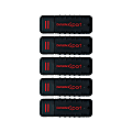 Centon DataStick Pro USB 2.0 Flash Drives, 64GB, Sport Black, Pack Of 5 Flash Drives, S1-U2W1-64G-5B