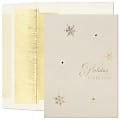 Custom Embellished Holiday Cards And Foil Envelopes, 5-5/8" x 7-7/8", Snowflake Neutrals, Box Of 25 Cards/Envelopes 1 thumbnail image