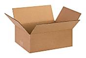 Partners Brand Flat Corrugated Boxes, 13" x 10" x 5", Kraft, Pack Of 25