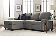 Serta® Copenhagen Reclining Sectional With Storage Chaise, Left, Gray/Espresso 1 thumbnail image