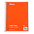 C-Line Wide Rule Spiral Notebooks, 8" x 10-1/2", 1 Subject, 70 Sheets, Orange, Case Of 24 Notebooks 1 thumbnail image