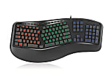 Adesso Tru-Form 150 3-Color Illuminated Ergonomic Keyboard, Black, AKB-150EB