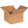 South Coast Paper Corrugated Cartons, 6" x 6" x 4", Kraft, Pack Of 25