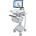 Ergotron StyleView Cart with LCD Arm, LiFe Powered, 6 Drawers - 6 Drawer - 33 lb Capacity - 4 Casters - SV4412621 1 thumbnail image