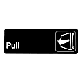 Alpine Pull Signs, 3" x 9", Black, Pack Of 15 Signs