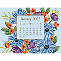 Lang Artisan Easel Monthly Desk Calendar, 4-5/8”H x 6-1/8”W, Bloom, January To December 2022, 229990110 1 thumbnail image
