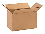 Partners Brand Long Corrugated Boxes, 10" x 6" x 6", Kraft, Pack Of 25