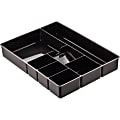 Officemate® Plastic 8-Compartment Storage Deep Drawer Organizer Tray, 2 1/4" x 15 1/8" x 11 1/2", Black 1 thumbnail image