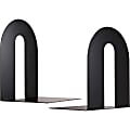 OIC® Steel Construction Heavy-Duty Bookends, Non-Skid, 10"H, Black, Set Of 2 1 thumbnail image