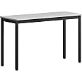 Lorell® Melamine/Steel Utility Table, 30"H x 48"W x 18-1/8"D, Gray/Black 1 thumbnail image