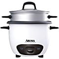Aroma 6-Cup Rice Cooker And Steamer, White 1 thumbnail image