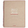 AT-A-GLANCE® Collection 13-Month Academic Weekly/Monthly Planner, 8 3/8" x 11", Tan, July 2017 to July 2018