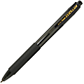Pentel® Click N Go Retractable Ballpoint Pens, Triangular Point, 1.0 mm, Black Barrel, Black Ink, Pack Of 12 Pens