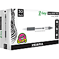 Zebra Pen Z-Grip Retractable Ballpoint Pens - 0.7 mm Pen Point Size - Retractable - Black - 30 / Pack
